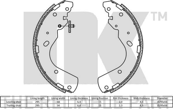 NK 2725665 - Kit freno, freni a tamburo www.autoricambit.com