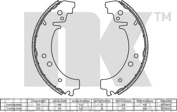 NK 2723360 - Kit freno, freni a tamburo www.autoricambit.com