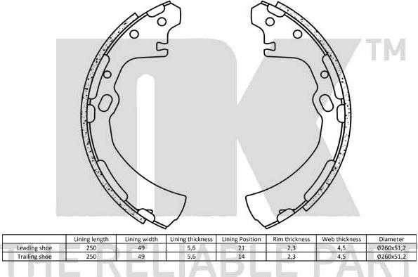 NK 2722510 - Kit freno, freni a tamburo www.autoricambit.com