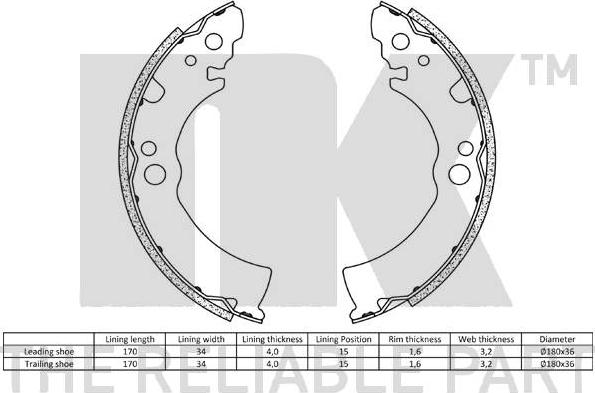 NK 2722396 - Kit freno, freni a tamburo www.autoricambit.com