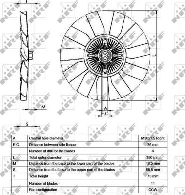 NRF 49563 - Giunto di collegamento, Ventilatore radiatore www.autoricambit.com