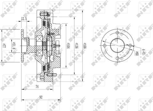 NRF 49585 - Giunto di collegamento, Ventilatore radiatore www.autoricambit.com