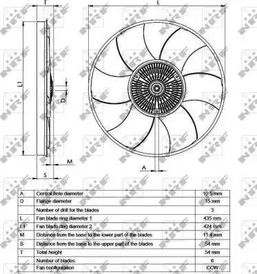 NRF 49539 - Giunto di collegamento, Ventilatore radiatore www.autoricambit.com