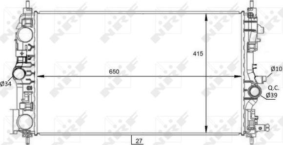 NRF 59076 - Radiatore, Raffreddamento motore www.autoricambit.com