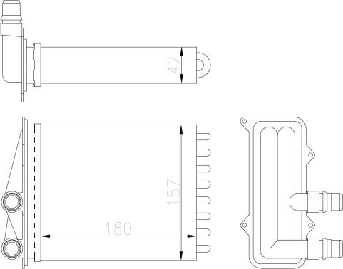 NRF 54412 - Scambiatore calore, Riscaldamento abitacolo www.autoricambit.com