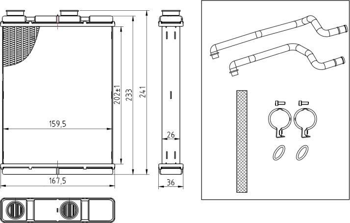 NRF 54434 - Scambiatore calore, Riscaldamento abitacolo www.autoricambit.com