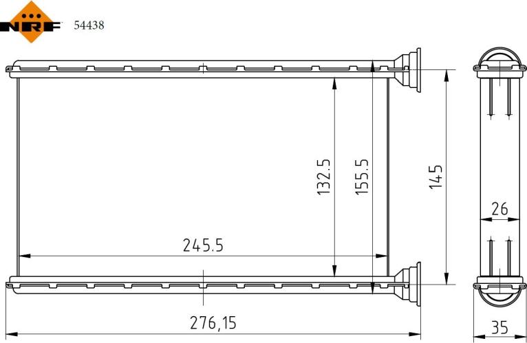 NRF 54438 - Scambiatore calore, Riscaldamento abitacolo www.autoricambit.com