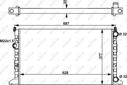 NRF 54657 - Radiatore, Raffreddamento motore www.autoricambit.com