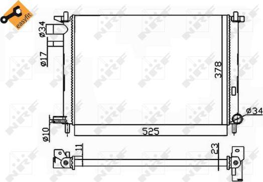 NRF 54667 - Radiatore, Raffreddamento motore www.autoricambit.com