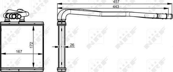 NRF 54343 - Scambiatore calore, Riscaldamento abitacolo www.autoricambit.com