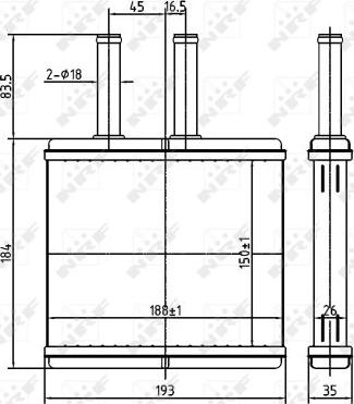 NRF 54269 - Scambiatore calore, Riscaldamento abitacolo www.autoricambit.com