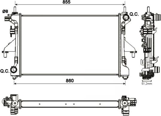 NRF 54204 - Radiatore, Raffreddamento motore www.autoricambit.com