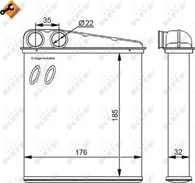 NRF 54271 - Scambiatore calore, Riscaldamento abitacolo www.autoricambit.com