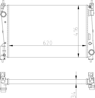 NRF 54752A - Radiatore, Raffreddamento motore www.autoricambit.com