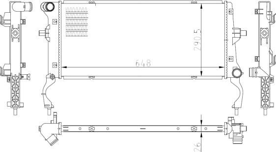 NRF 550034 - Radiatore, Raffreddamento motore www.autoricambit.com