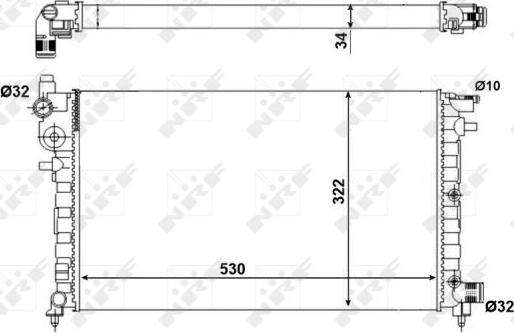 NRF 509502A - Radiatore, Raffreddamento motore www.autoricambit.com