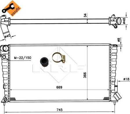 NRF 509510 - Radiatore, Raffreddamento motore www.autoricambit.com