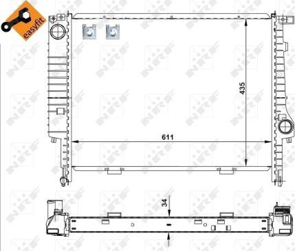 NRF 509625 - Radiatore, Raffreddamento motore www.autoricambit.com