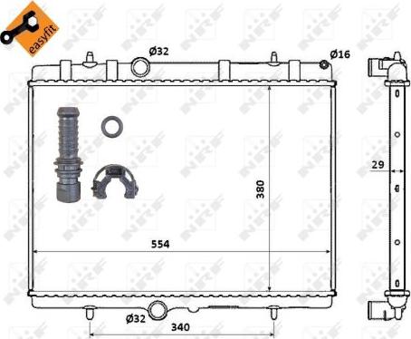 NRF 50437 - Radiatore, Raffreddamento motore www.autoricambit.com