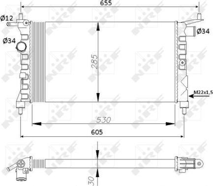 NRF 50551 - Radiatore, Raffreddamento motore www.autoricambit.com