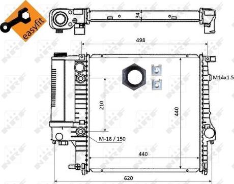 NRF 50565 - Radiatore, Raffreddamento motore www.autoricambit.com