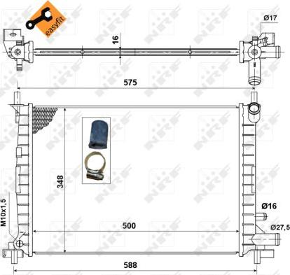 NRF 50130 - Radiatore, Raffreddamento motore www.autoricambit.com