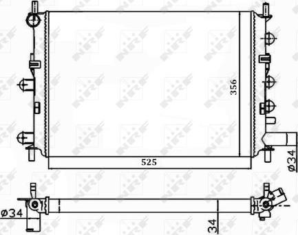 NRF 514436A - Radiatore, Raffreddamento motore www.autoricambit.com