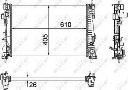 NRF 58492 - Radiatore, Raffreddamento motore www.autoricambit.com