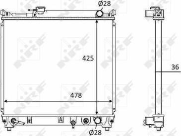 NRF 58536 - Radiatore, Raffreddamento motore www.autoricambit.com