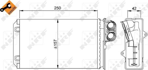 NRF 58629 - Scambiatore calore, Riscaldamento abitacolo www.autoricambit.com