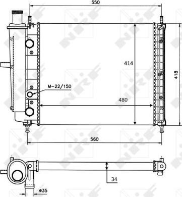 NRF 58015 - Radiatore, Raffreddamento motore www.autoricambit.com