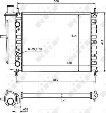 NRF 58016 - Radiatore, Raffreddamento motore www.autoricambit.com