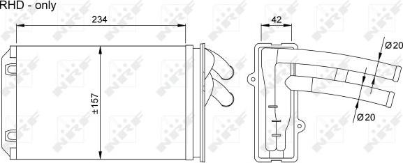 NRF 58035 - Scambiatore calore, Riscaldamento abitacolo www.autoricambit.com