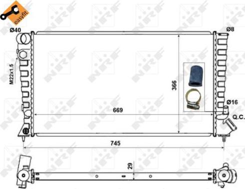 NRF 58189 - Radiatore, Raffreddamento motore www.autoricambit.com