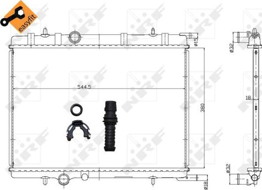 NRF 58304 - Radiatore, Raffreddamento motore www.autoricambit.com