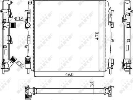 NRF 58317A - Radiatore, Raffreddamento motore www.autoricambit.com