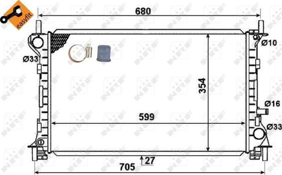 NRF 58375 - Radiatore, Raffreddamento motore www.autoricambit.com