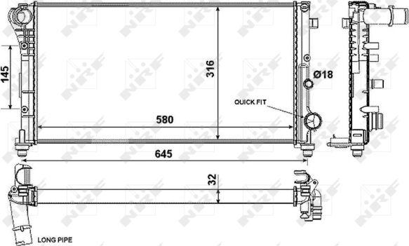 NRF 58376 - Radiatore, Raffreddamento motore www.autoricambit.com