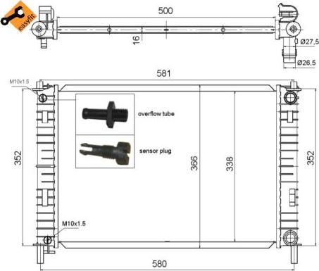 NRF 58276 - Radiatore, Raffreddamento motore www.autoricambit.com