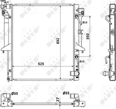 NRF 53910 - Radiatore, Raffreddamento motore www.autoricambit.com