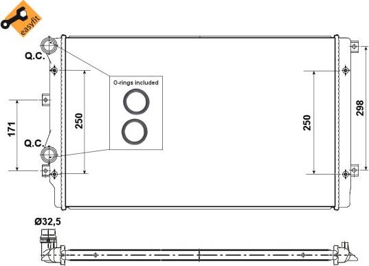 NRF 53406 - Radiatore, Raffreddamento motore www.autoricambit.com