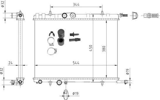 NRF 53424A - Radiatore, Raffreddamento motore www.autoricambit.com