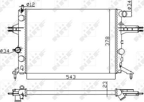 NRF 53628A - Radiatore, Raffreddamento motore www.autoricambit.com