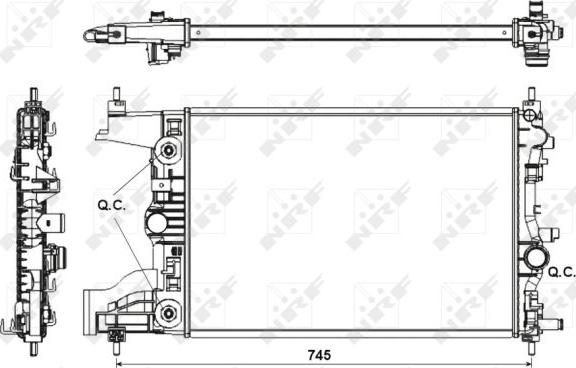 NRF 53153 - Radiatore, Raffreddamento motore www.autoricambit.com