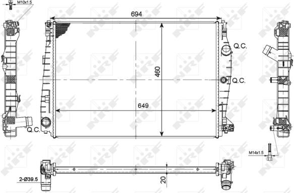 NRF 53114 - Radiatore, Raffreddamento motore www.autoricambit.com