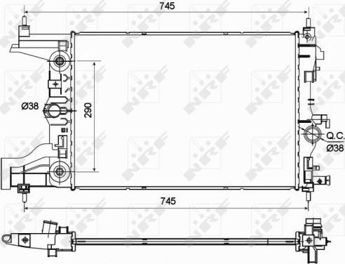 NRF 53122 - Radiatore, Raffreddamento motore www.autoricambit.com