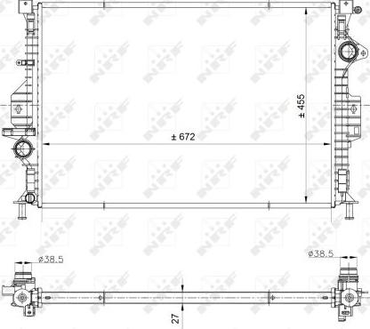 NRF 53812 - Radiatore, Raffreddamento motore www.autoricambit.com