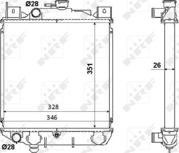 NRF 53350 - Radiatore, Raffreddamento motore www.autoricambit.com