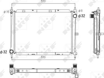 NRF 53758 - Radiatore, Raffreddamento motore www.autoricambit.com