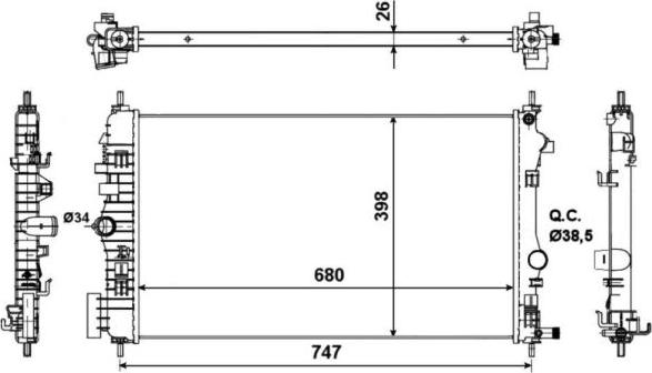 NRF 53776 - Radiatore, Raffreddamento motore www.autoricambit.com